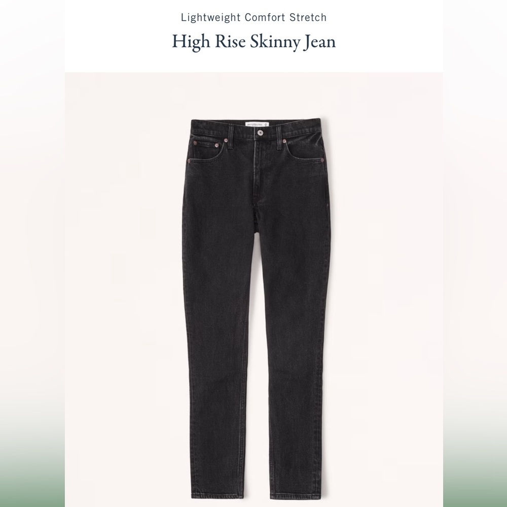 Abercrombie & Fitch High-Rise Skinny Jeans - Black